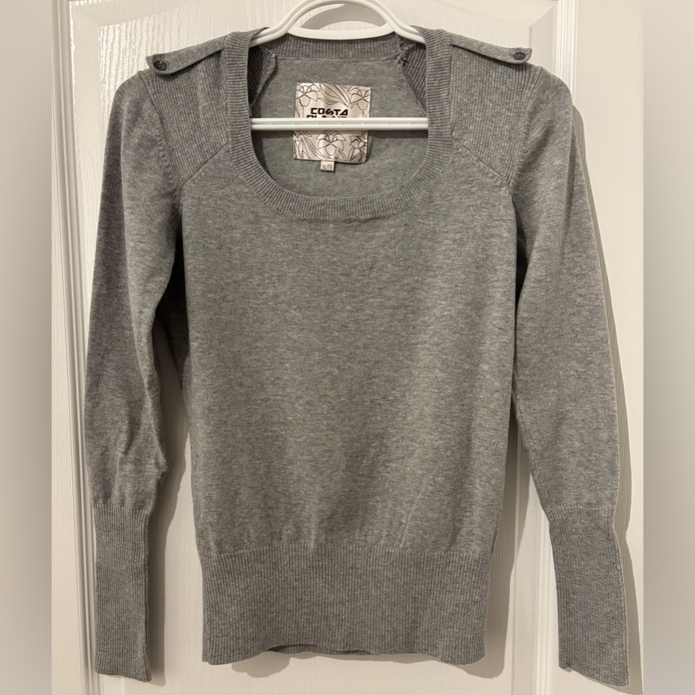 Costa Blanca Gray Women's Crew Neck Sweater